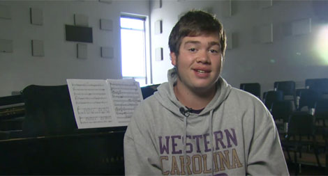Josh Burr talks about what it means to be in the WCU Pride of the Mountains Marching Band.