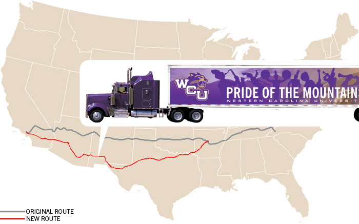 The band trucks made their way across New Mexico mid-day Tuesday, Dec. 28.