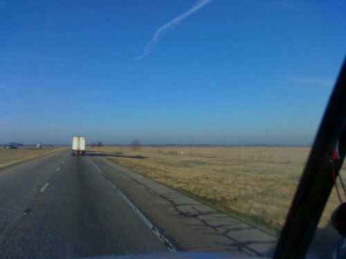 "Don't think we're in Haywood County anymore," said Jimmy Crocker of the straight highway and big blue sky in Texas.