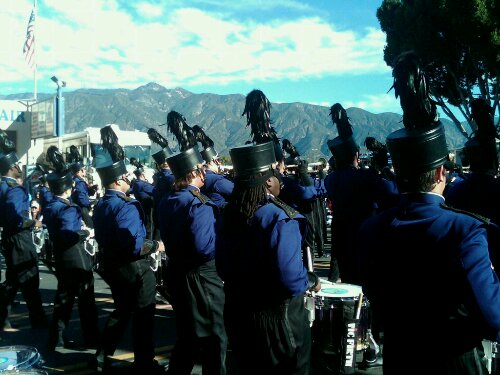 Matt Henley, assistant band director, shared this picture of the band taken during the Rose Parade.